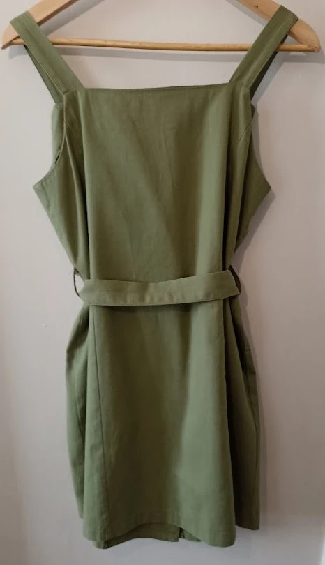 Vestido Sahariano Verde Oliva 100% Algodão – T.36 (P) – photo 5